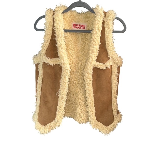 Mossimo Supply Co. Jackets & Blazers - Mossimo Supply Womens Sherpa Lined Faux Suede Vest Size M Western Boho Retro